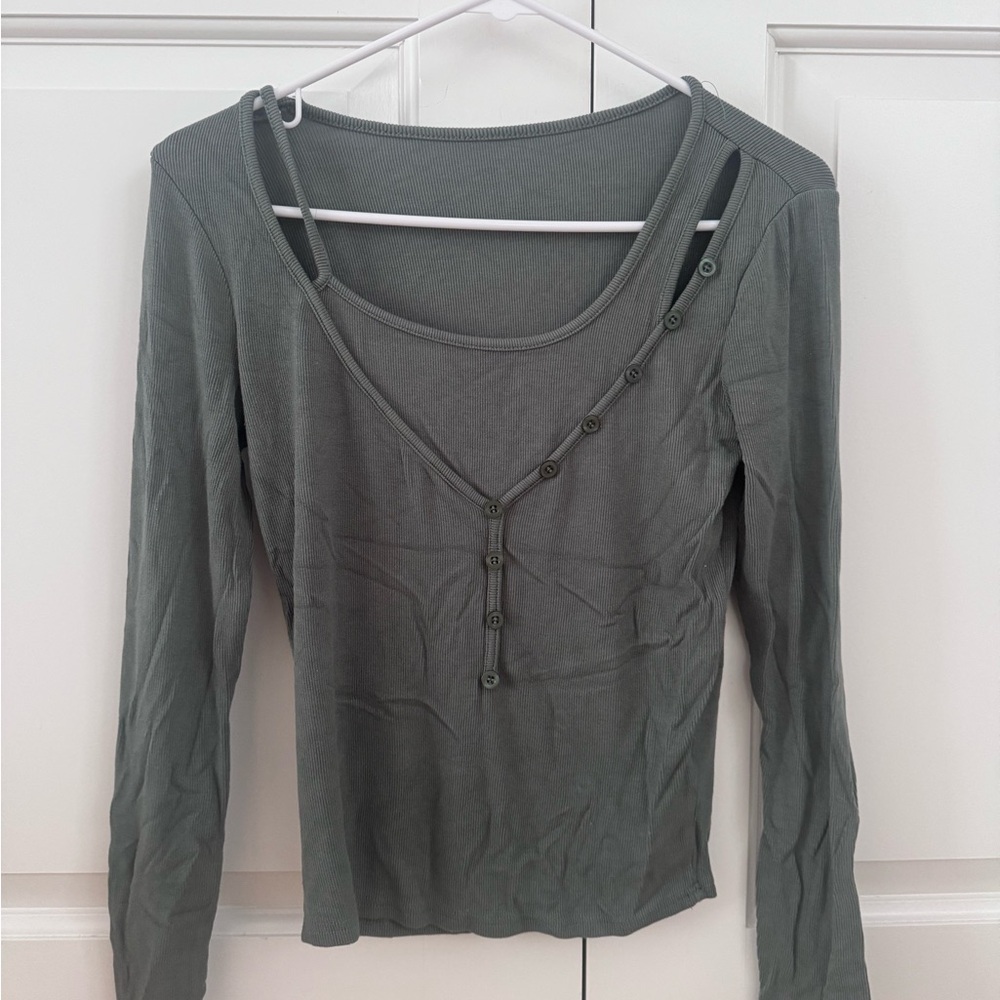 Stylish Olive Green Women's Top